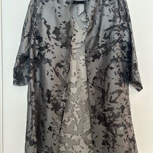 Chic Gray Patterned Women's Wedding Coat